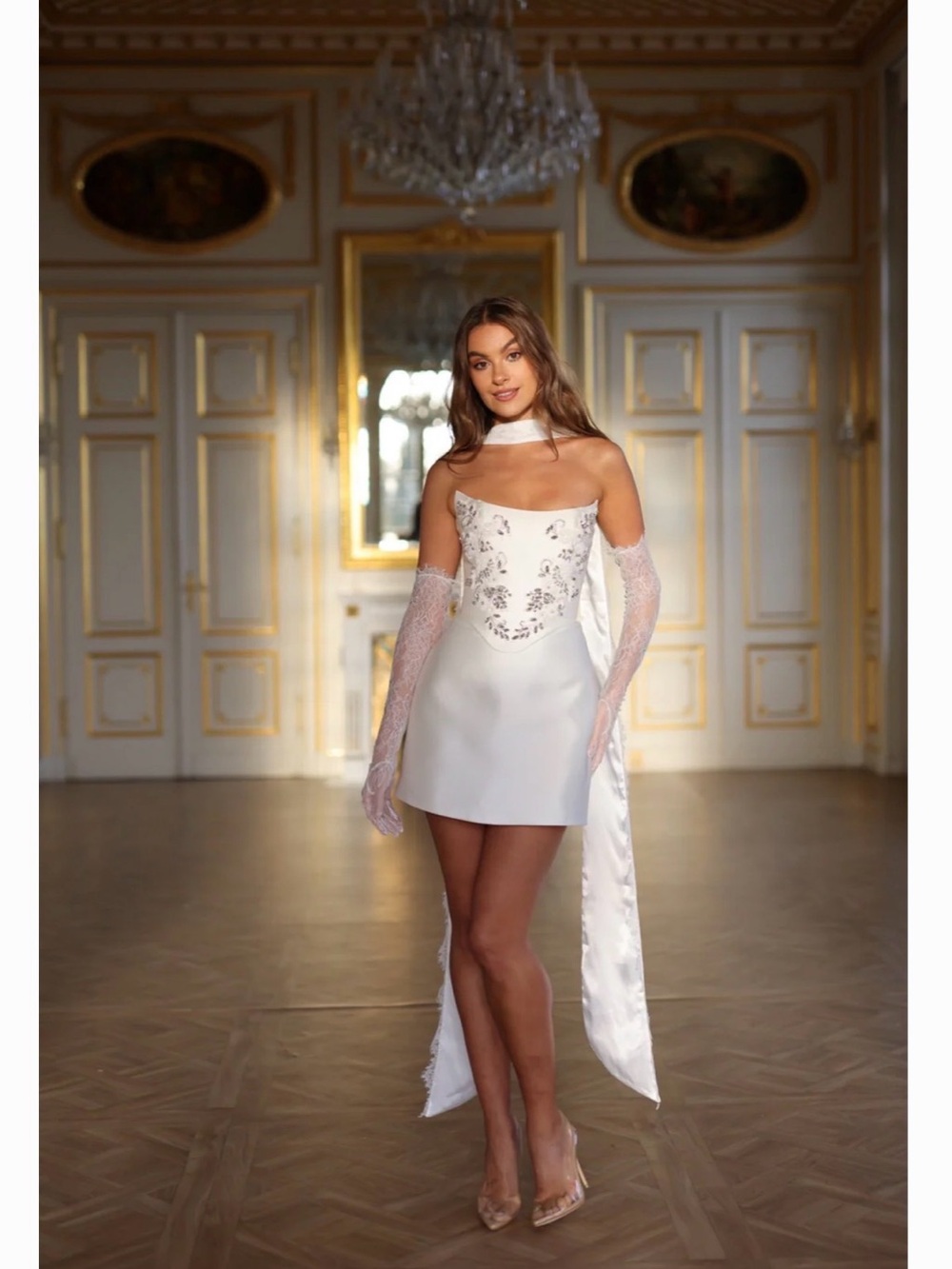 Rosie Etienne Everly Bridal Mini Two-Piece Set UK8/US4